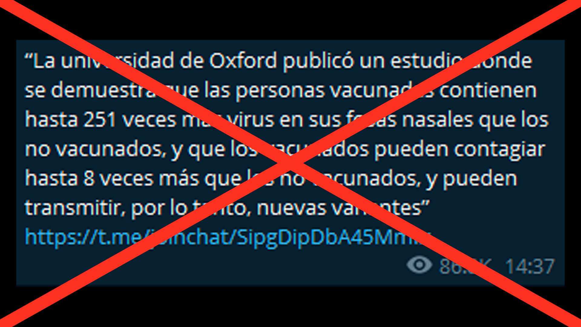 Mensaje viral visto más de 80 mil veces asegura que los vacunados contagian 8 veces más que los no vacunados. Sin embargo, esto no es cierto. 