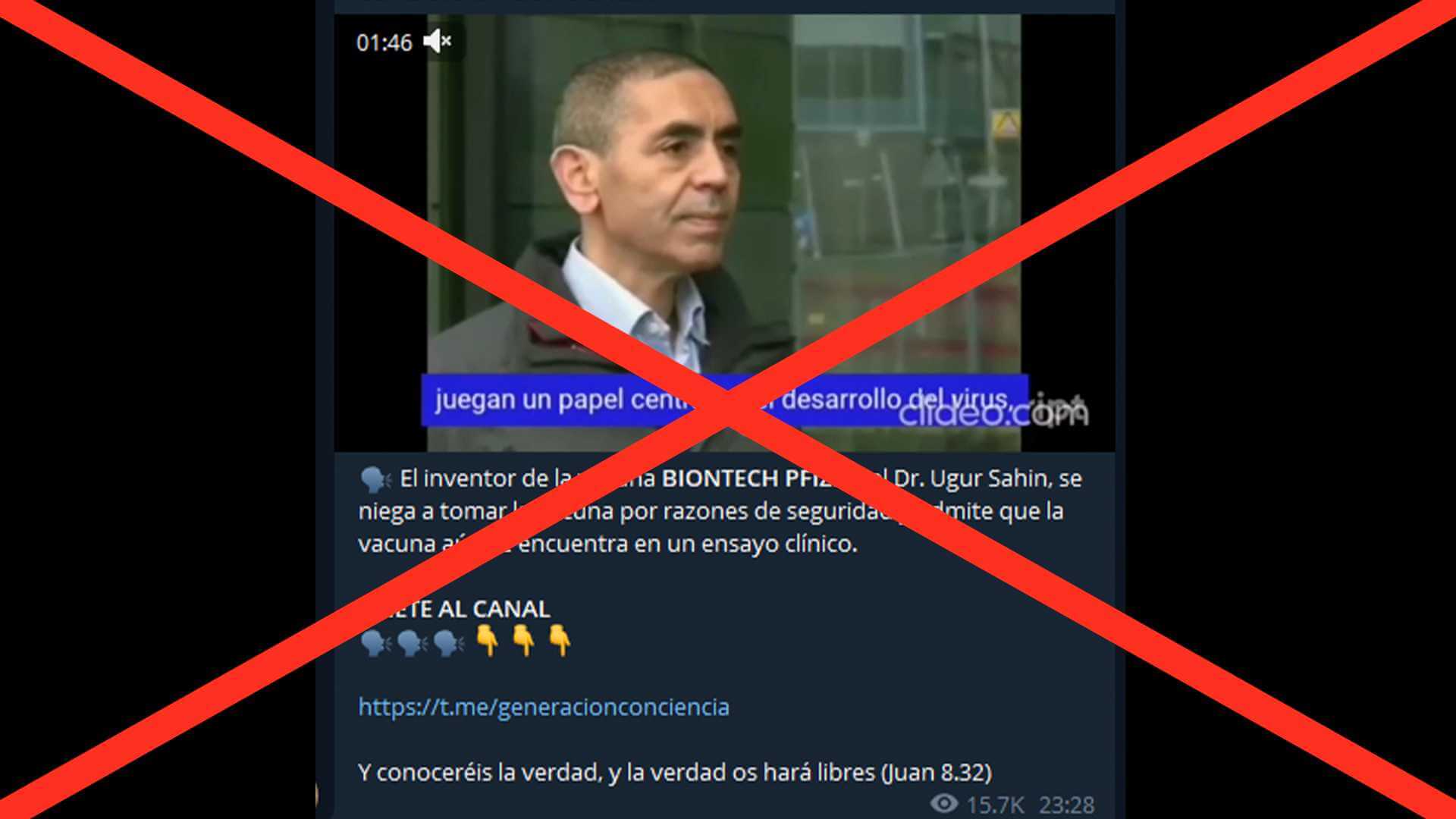 Es falso que el inventor de la vacuna de Pfizer rechaza vacunarse contra la covid-19