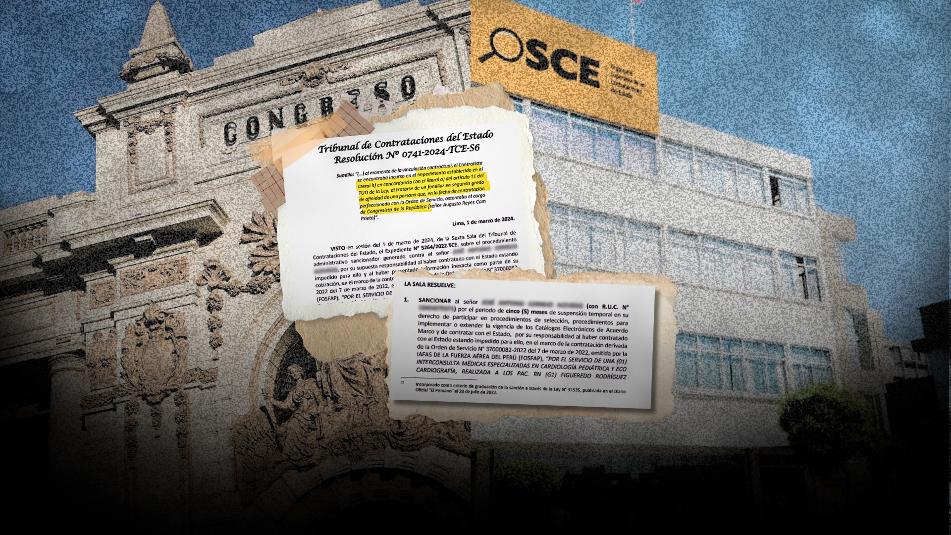 FISCALIZACIÓN. OSCE emitió, al menos, 49 sanciones entre febrero de 2023 y noviembre de 2024 que involucran a parientes de actuales congresistas.