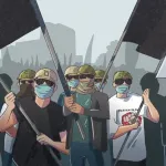 PROTESTANTES. Los coletivos de militares en retiro han asumido un papel de liderazgo en las últimas movilizaciones contra Pedro Castillo.