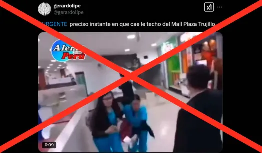 Uno de los videos sobre la caída de techo en un centro comercial no es de Trujillo, sino de Colombia 