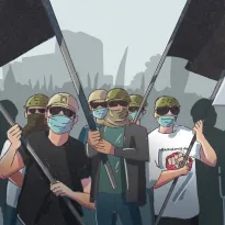 PROTESTANTES. Los coletivos de militares en retiro han asumido un papel de liderazgo en las últimas movilizaciones contra Pedro Castillo.
